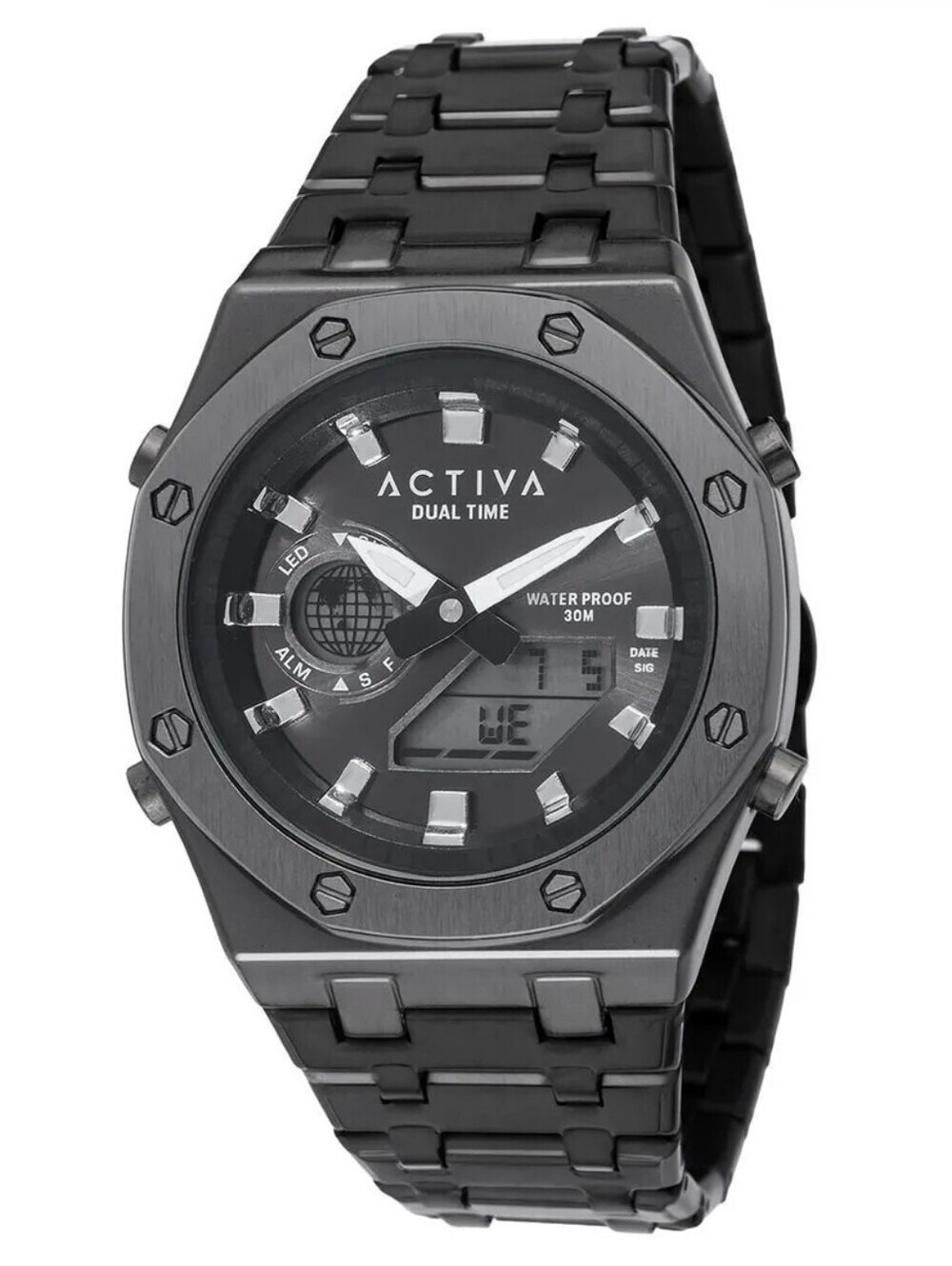 NWT Activa Signal X Invicta Digital Mens Unisex Watch 45.5mm Black ACWM303-003